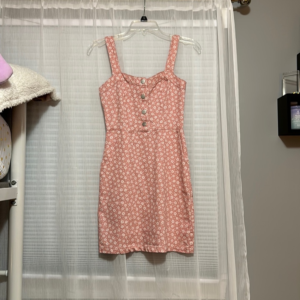 pink floral dress